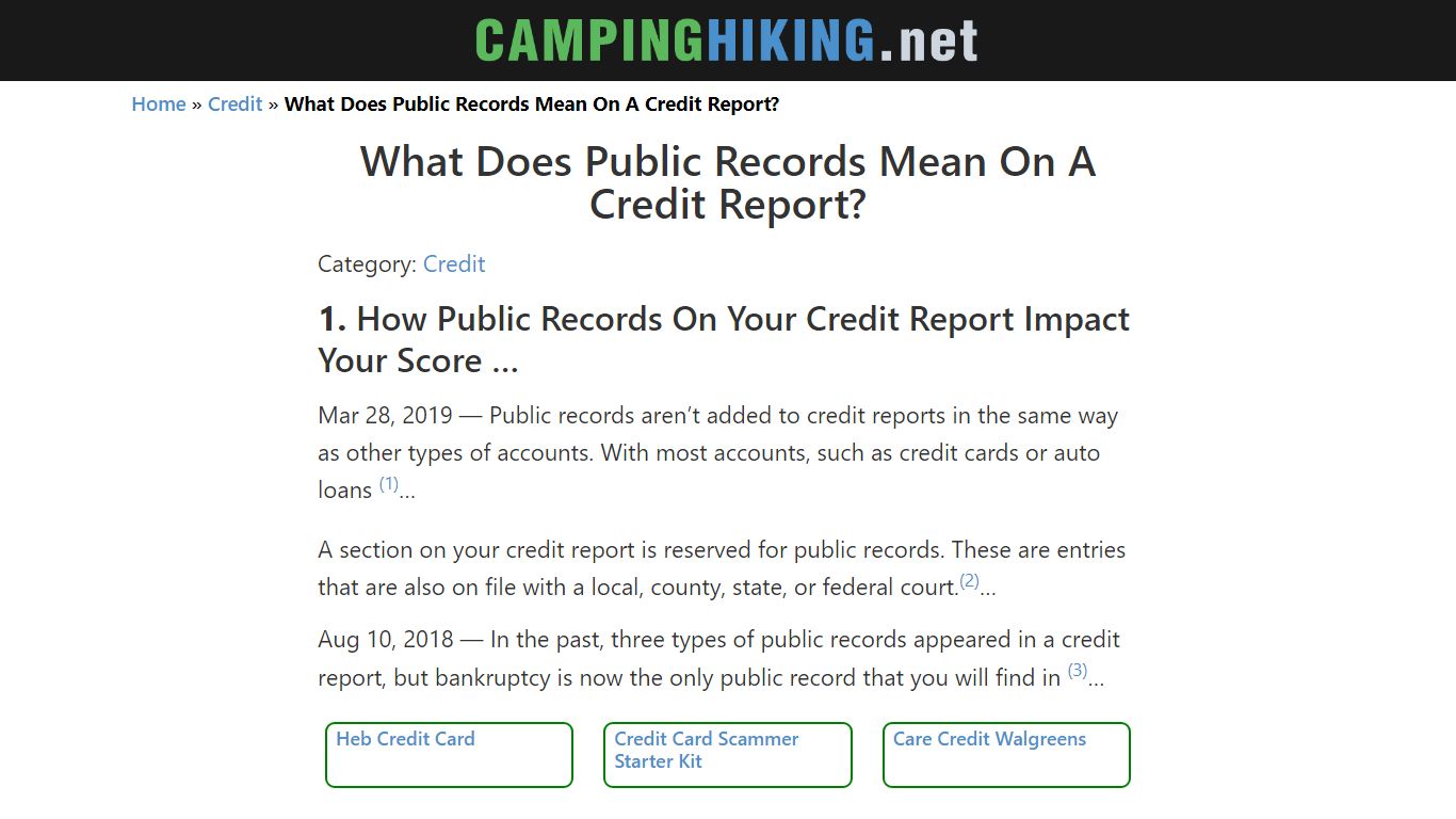 What Does Public Records Mean On A Credit Report? - CampingHiking.net